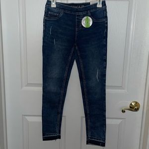 Brand new Justice distressed denim legging size 14